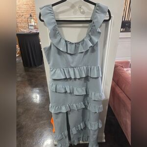 Show Me Your MuMu Dress in Soft Blue